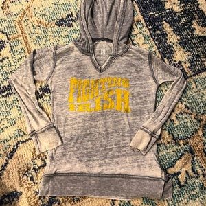 Burnout Notre Dame Go Irish long sleeve tshirt hoodie